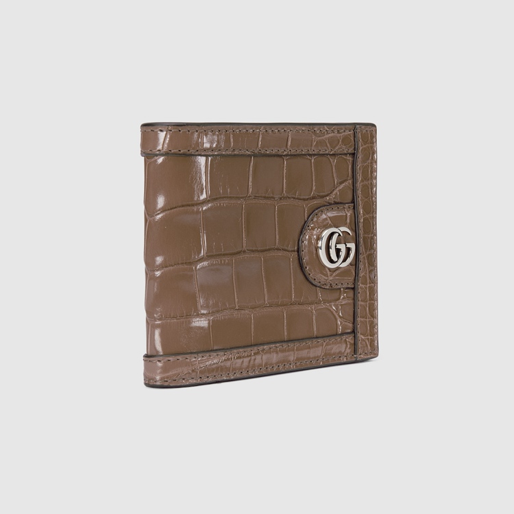 751977.EZIBG.2351.007.080.0000.Light Crocodile card case wallet with Double G